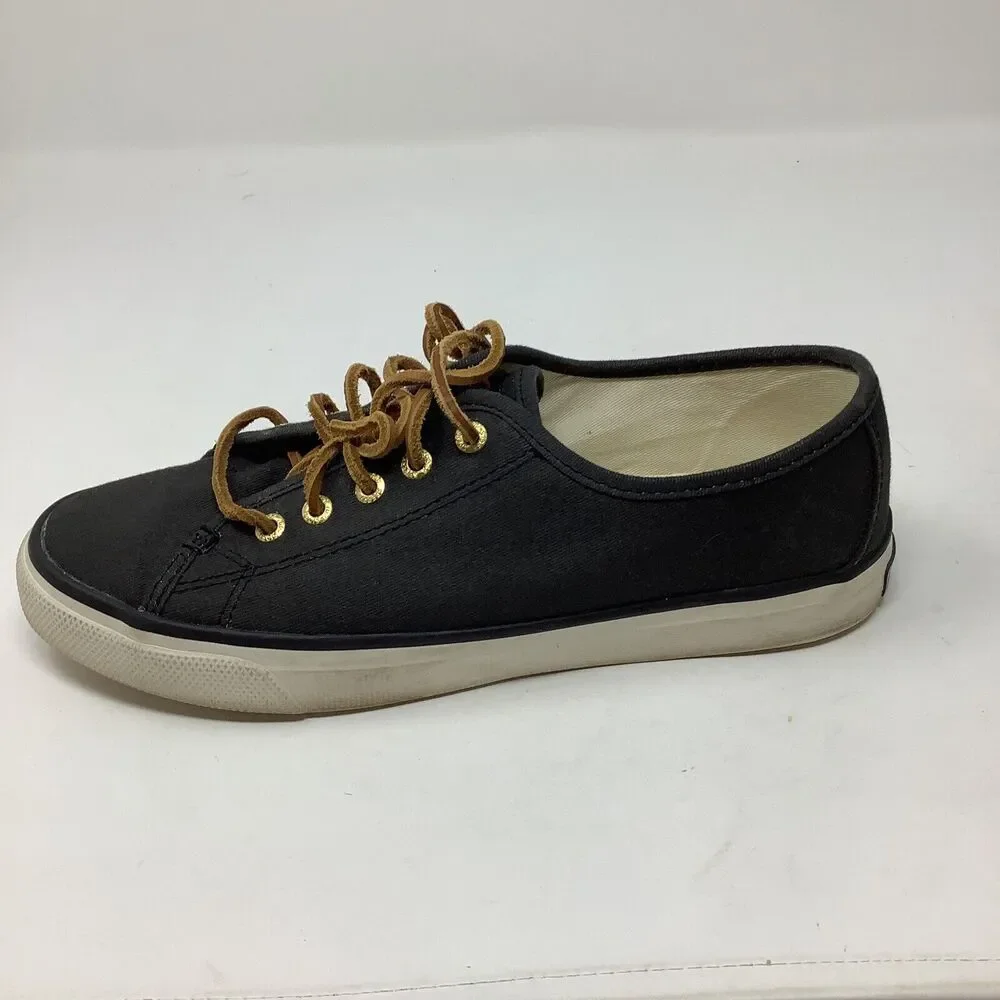 Sperry Top Sider‎ Seacoast Canvas Slip On Shoes Sneakers Women Sz 7.5 Navy Blue